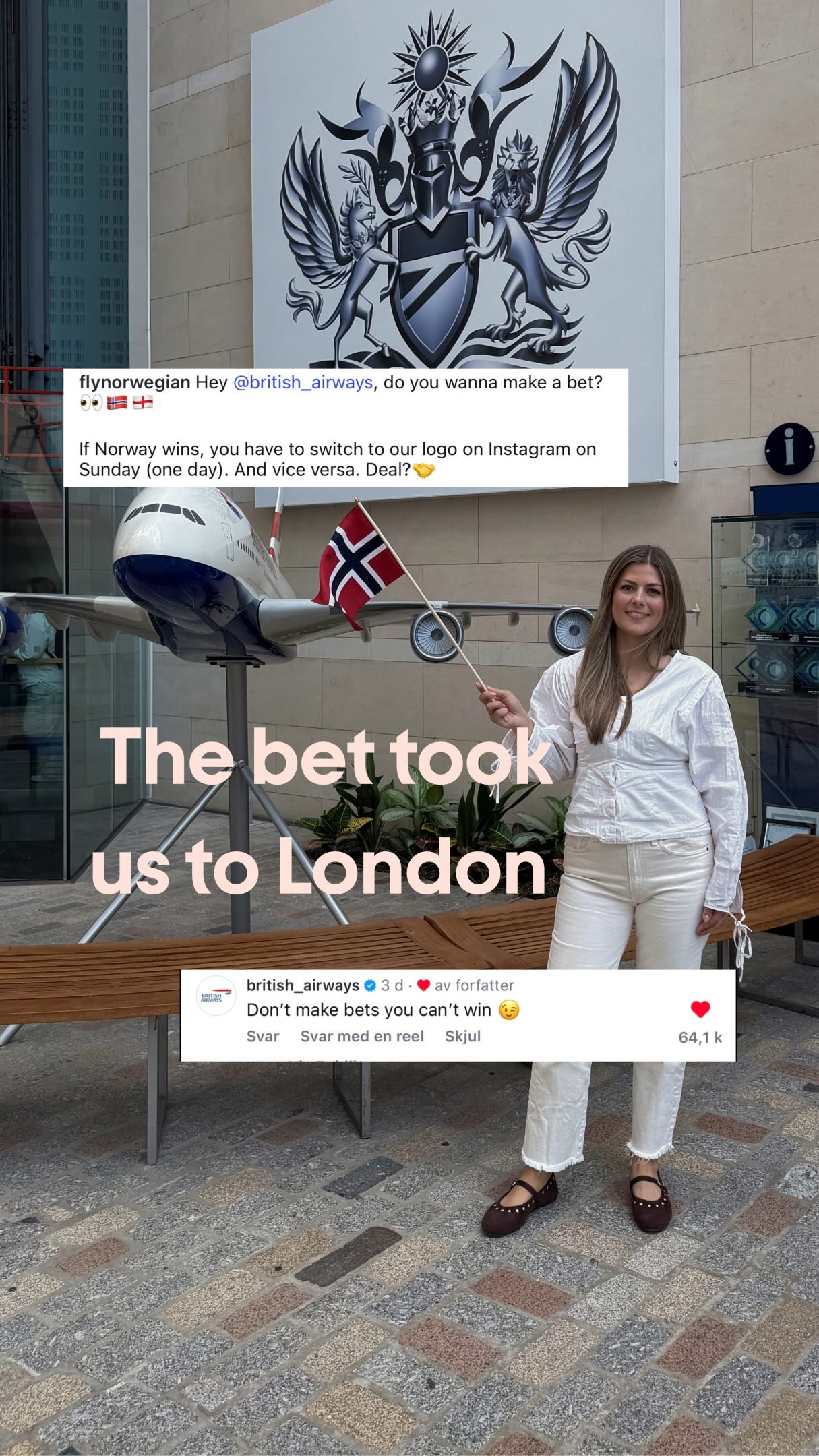 挪威航空 Reel：The bet took us to London 飛去英航 HQ 敲定賭注